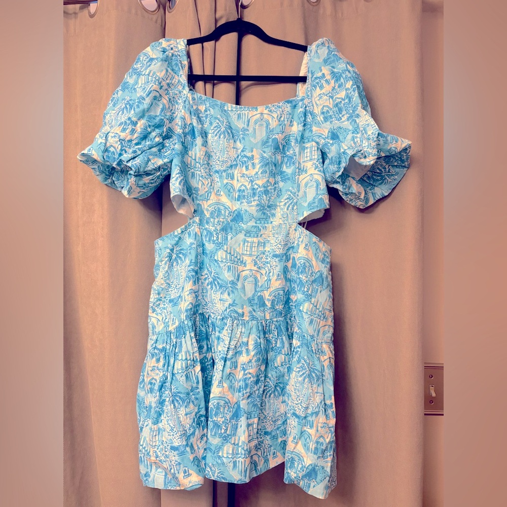 Lilly Pulitzer Kylanne Elbow Sleeve Linen Minidress